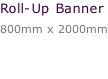 Roll-Up Banner 800mm x 2000mm